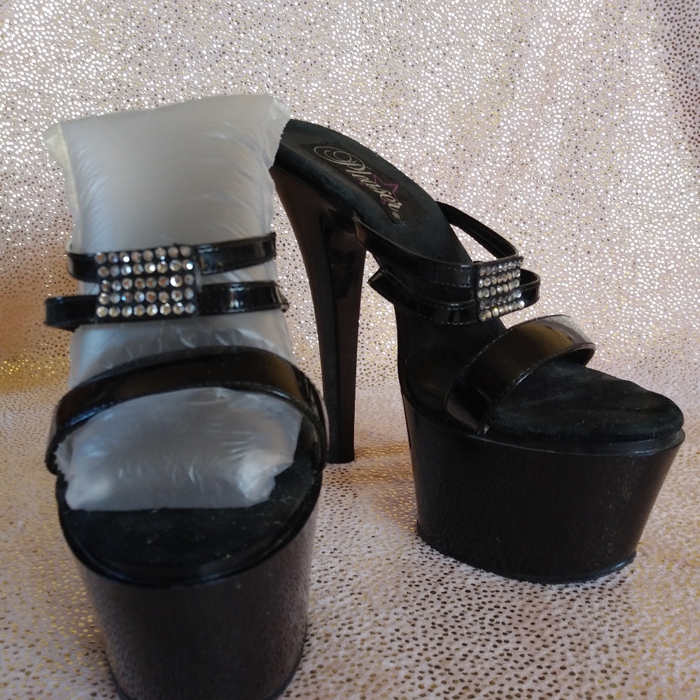 Pleasure Studded Platform Slip on heels